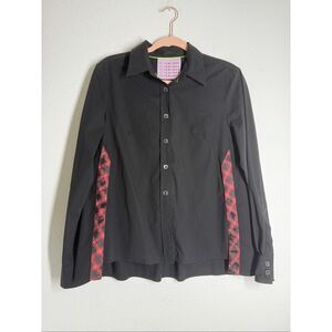 Rare Caliban 820 Women’s Button Down Cotton Blend Shirt Blouse Sz 44I T/10-12 US